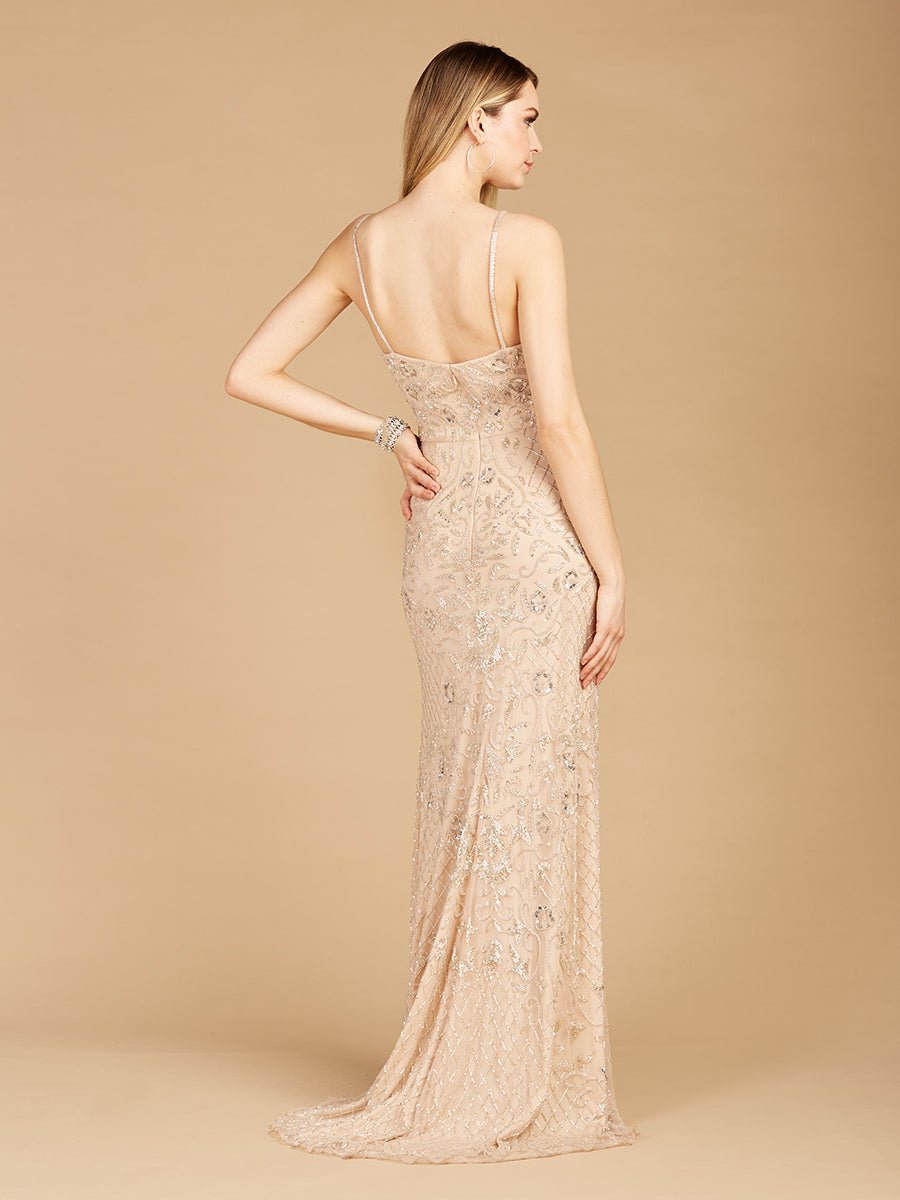Beaded Tank Dress with Slit  - OUTLET - JUSTLUXURY