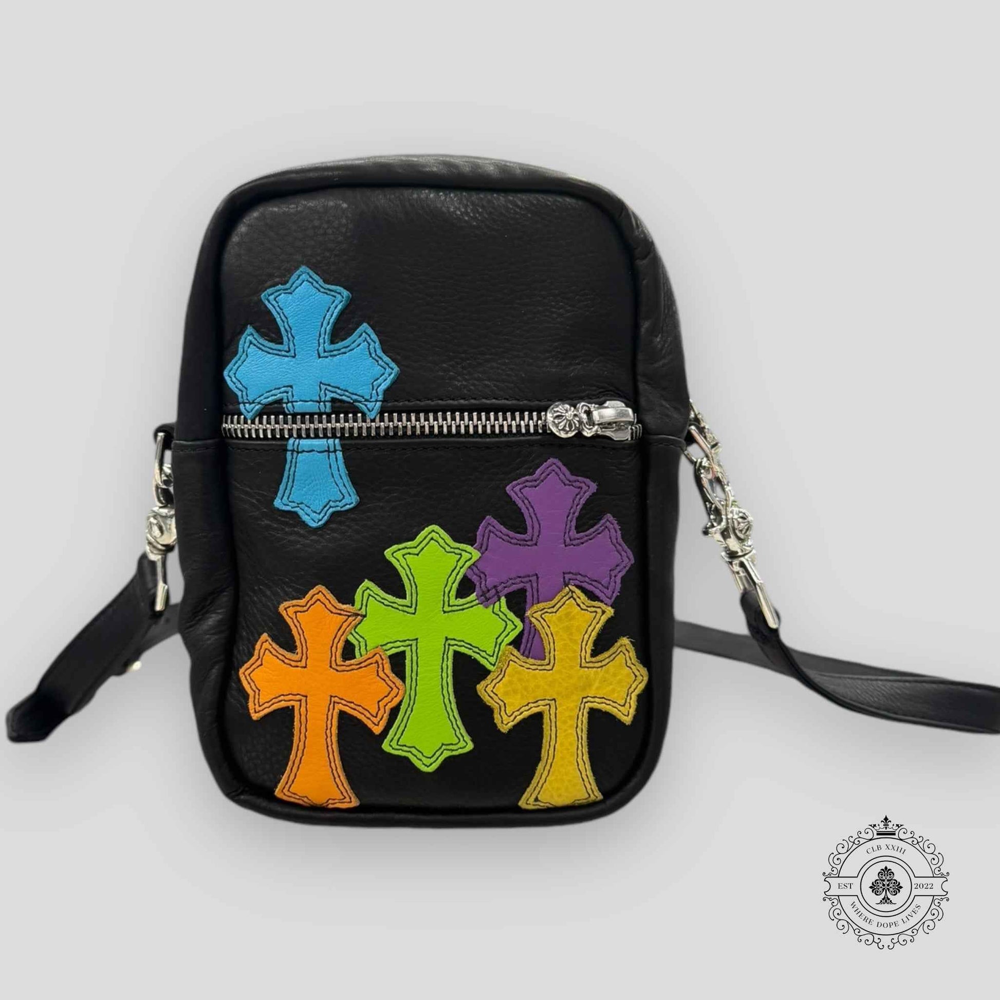 Chrome Hearts Leather Cross Patch Side Bag
