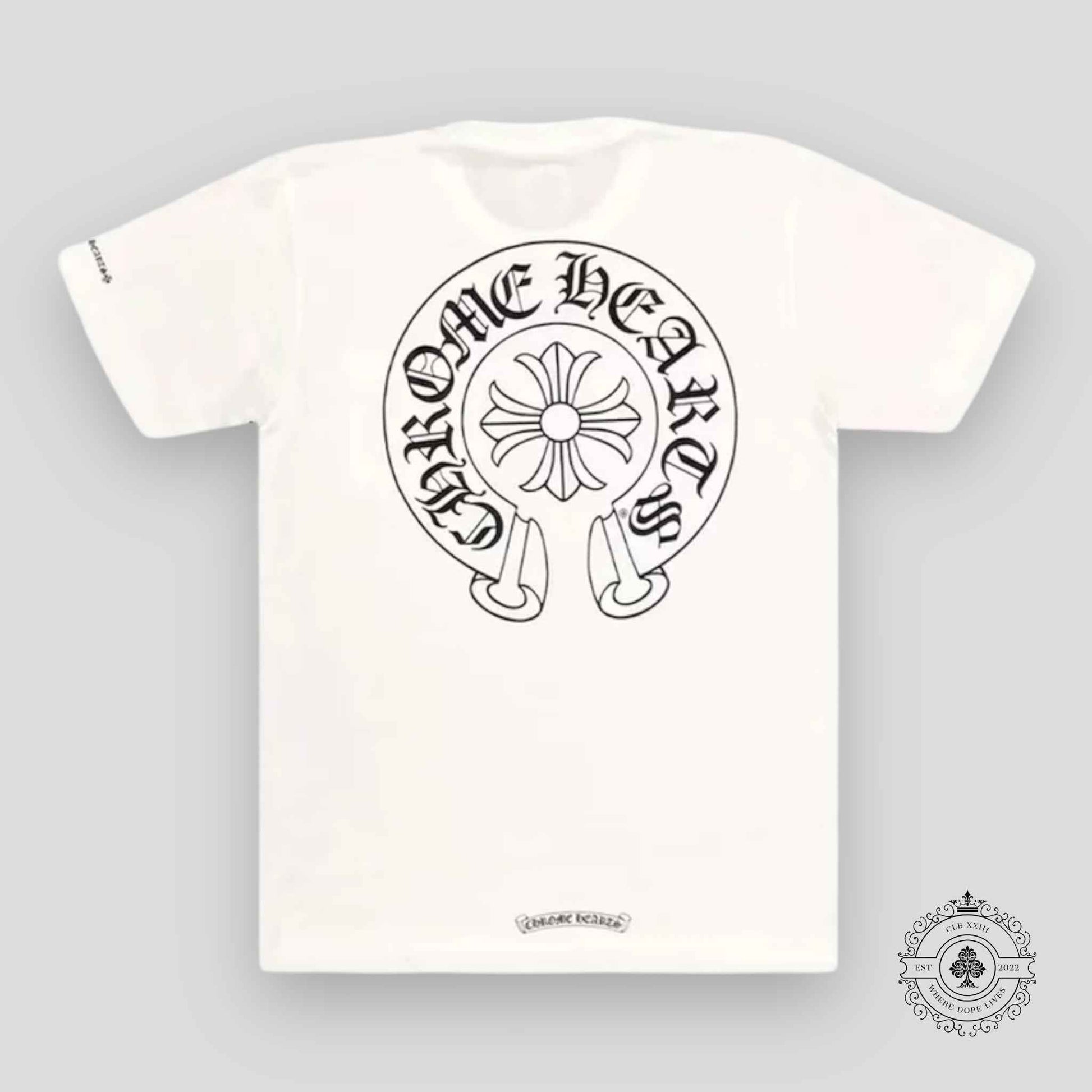 Chrome Hearts Horseshoe Logo Pocket Tee in White
