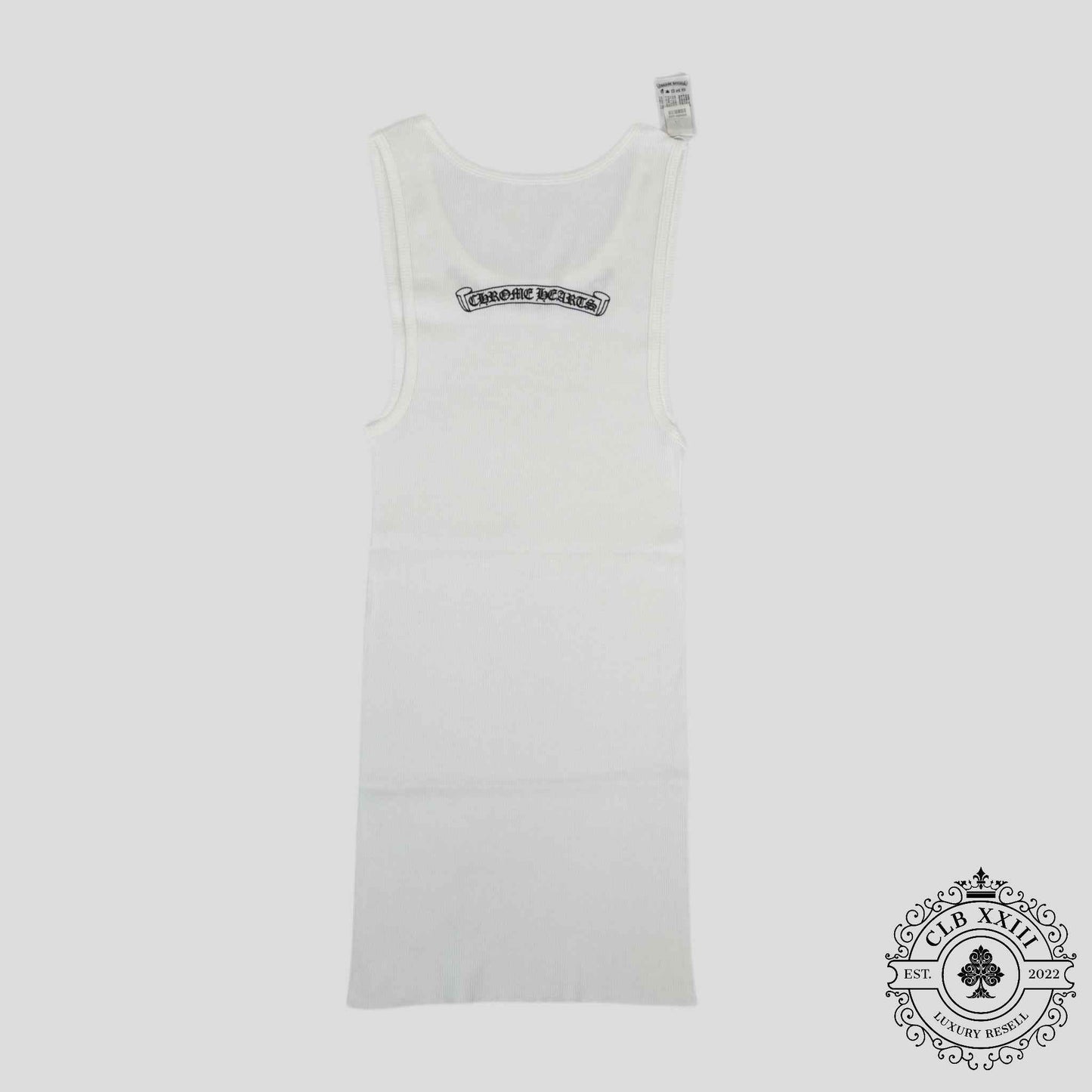 Chrome Hearts Neck Logo Tank Top in White