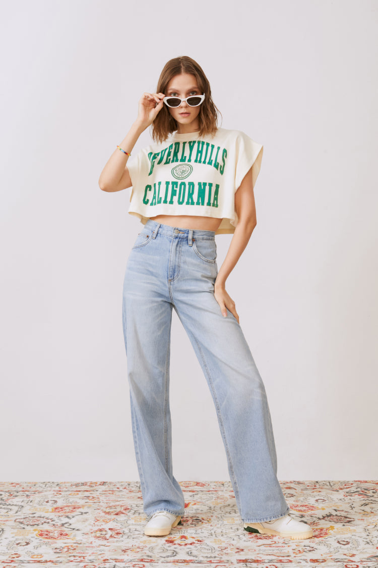 Coney Island Whitefish High Rise Wide Jeans HJ007 - JUSTLUXURY