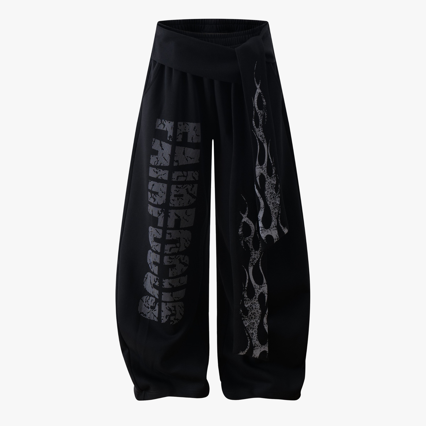 Dark Street Letter Flame Sweatpants