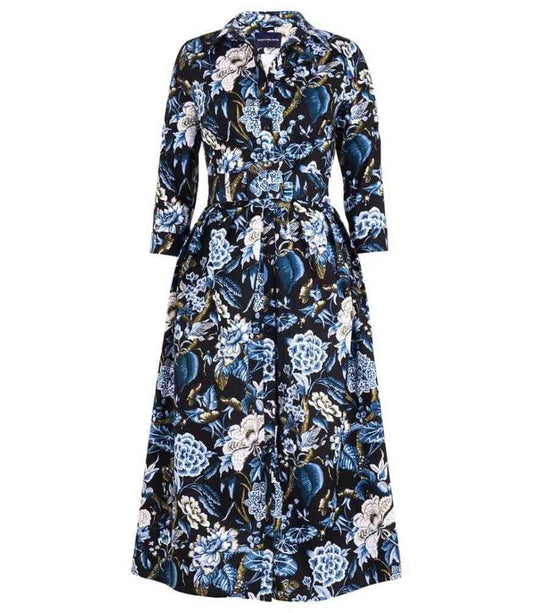 Audrey Dress #1 Black Blue Long Dress
