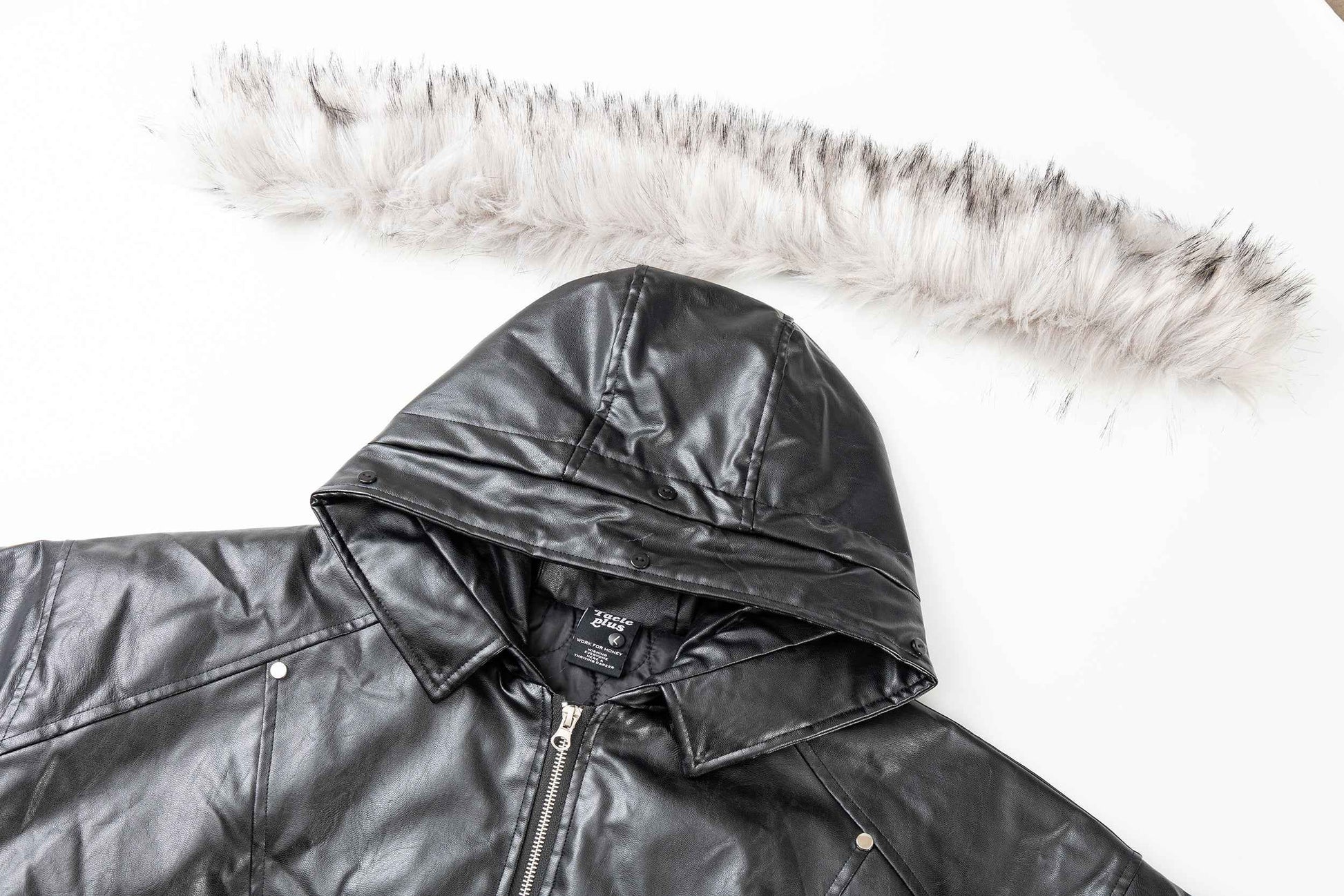 Moto Style | Faux Fur PU Jacket