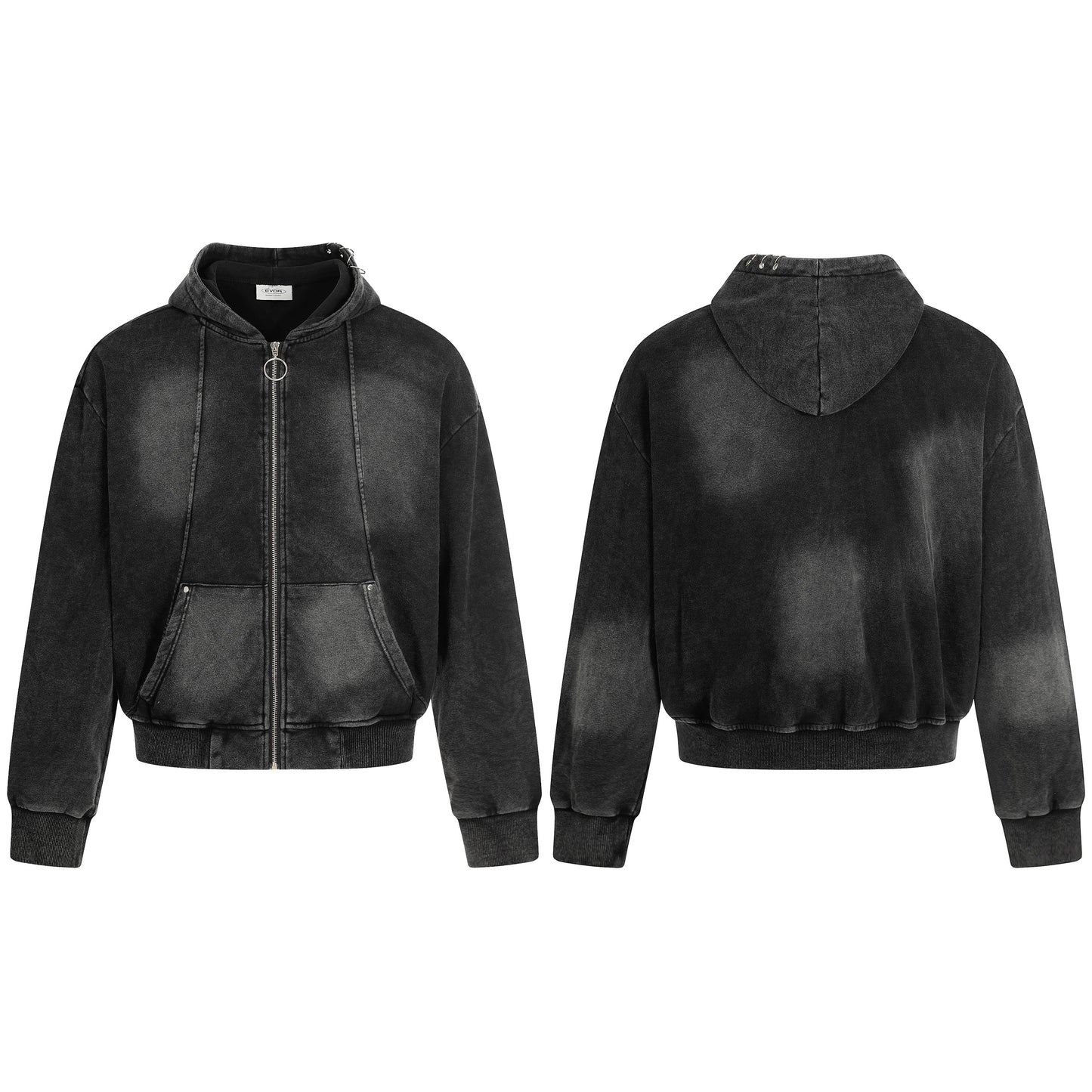 Washed | Oversized Zip Up Hoodie