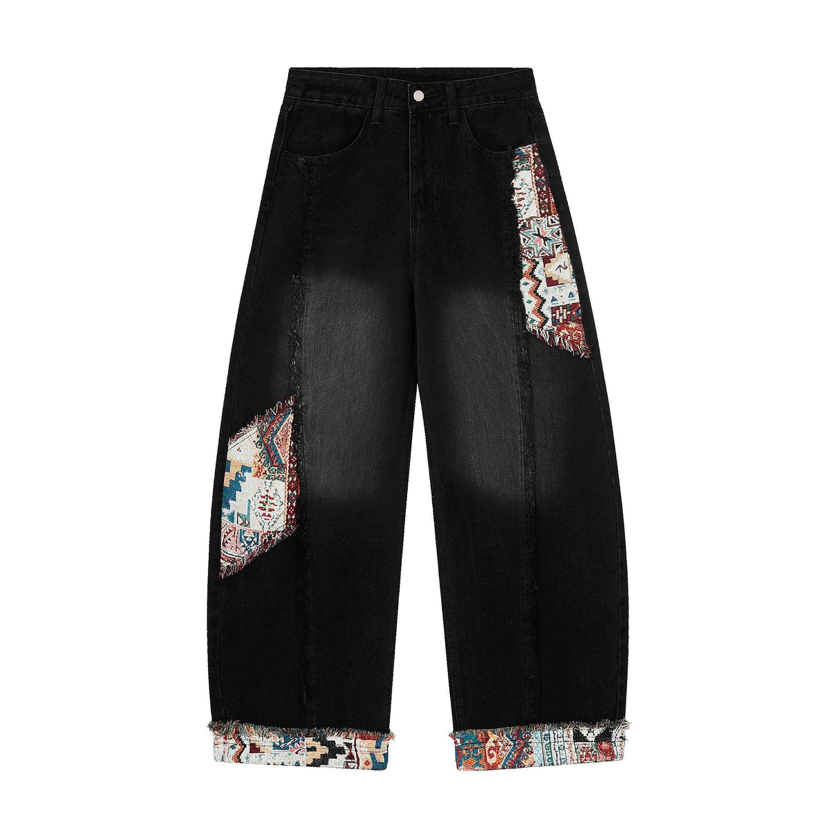 Patch Dream Washed Rose Jeans - Tapestry Patchwork Luxury Denim | LuxuryUrbanwear
