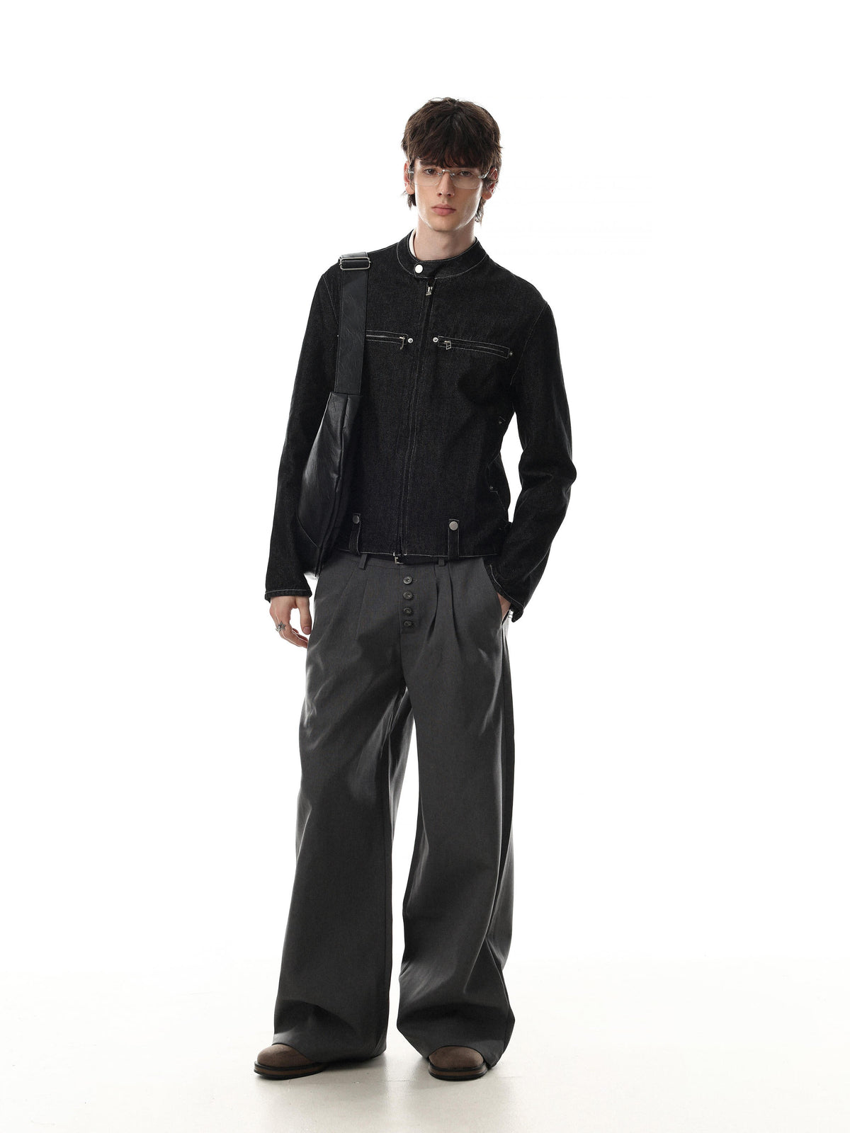 Circuit Contrast-Stitch Biker Jacket