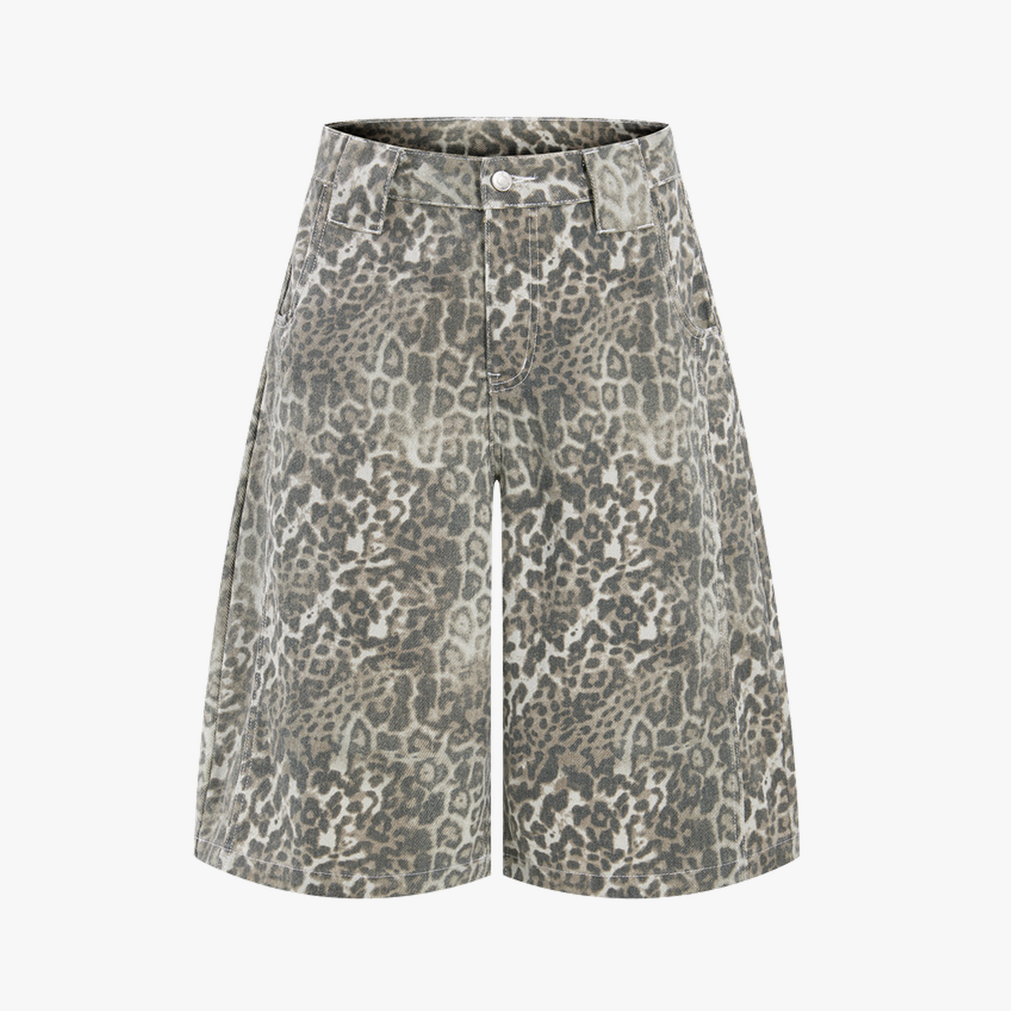 Vintage Leopard Cargo Shorts