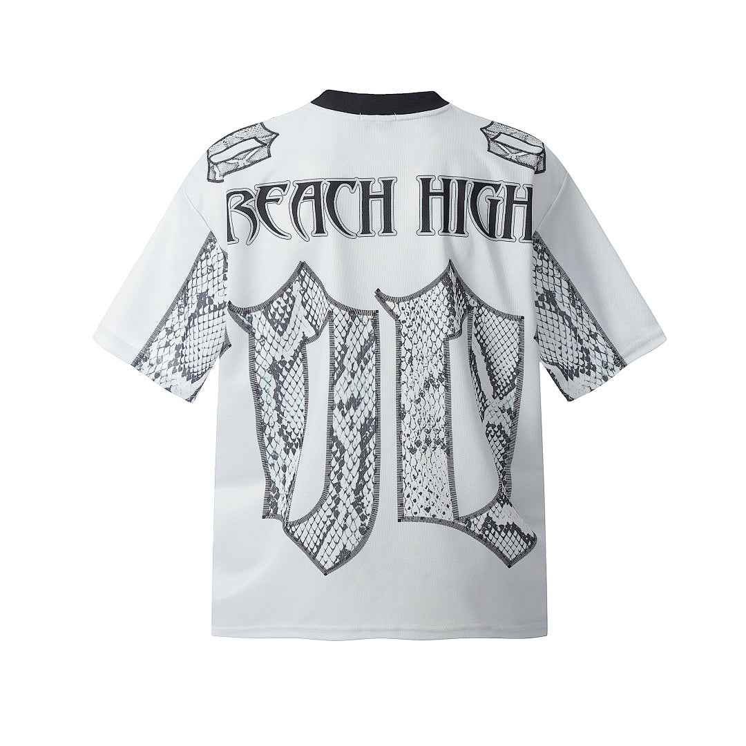 Jersey Style Snake Print T-Shirt