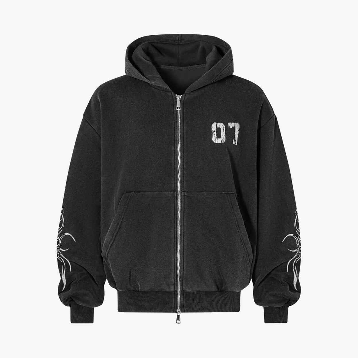 Gothic Tree Graphic Oversized Hoodie
