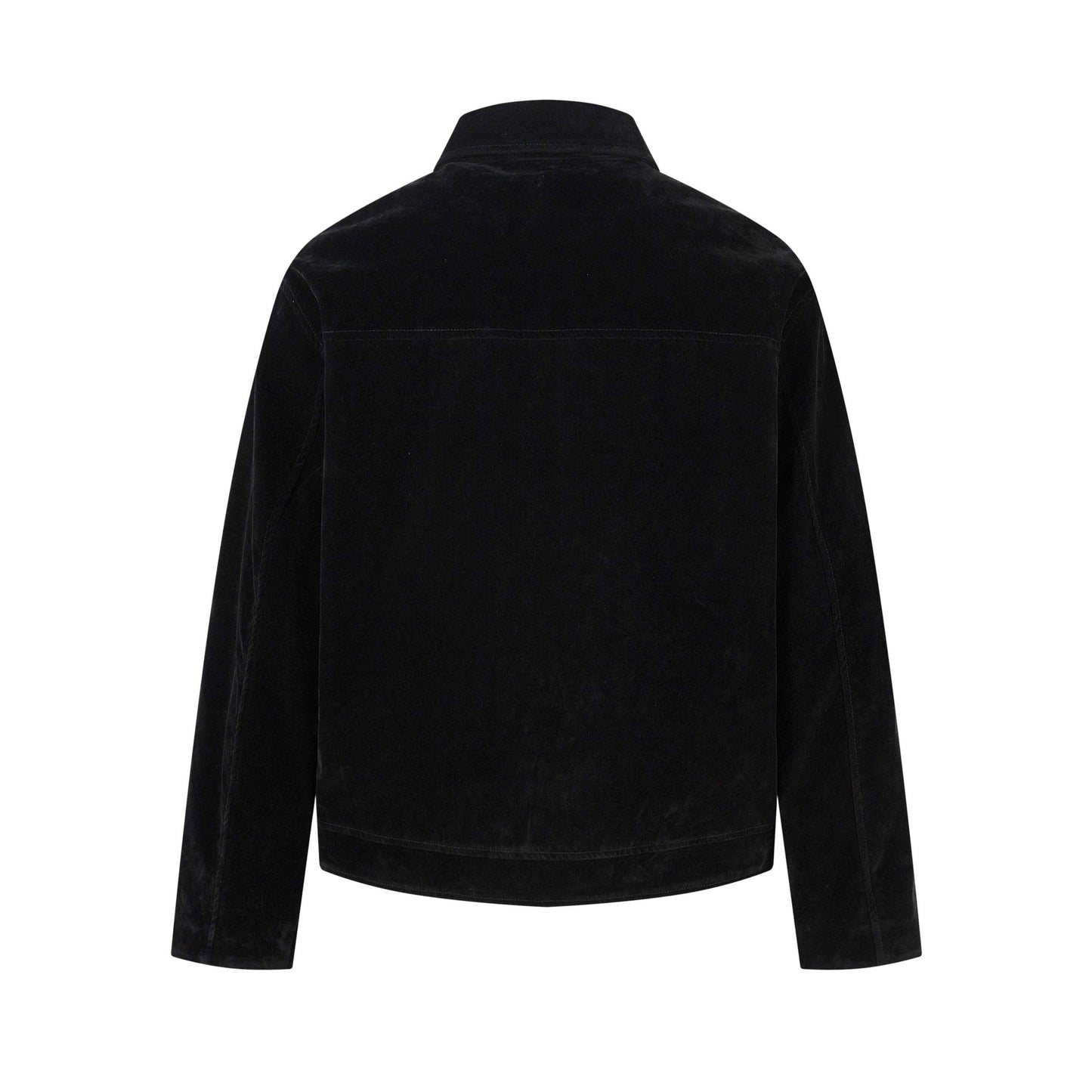 Retro Unique Metal Button Lapel Suede Bomber Jacket