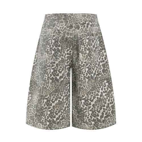 Vintage Leopard Cargo Shorts