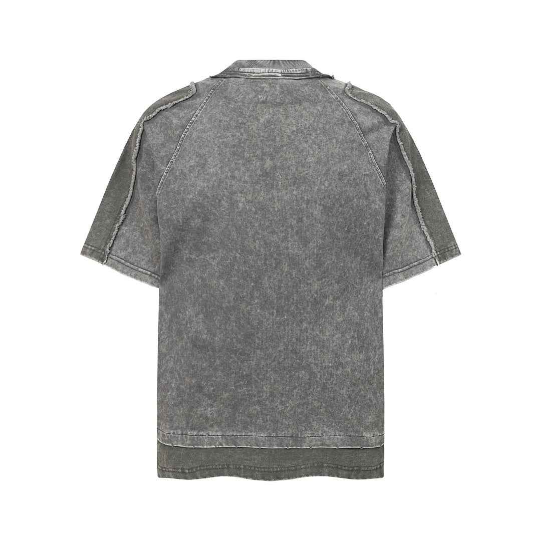 Exposed Seam Washed T Shirt