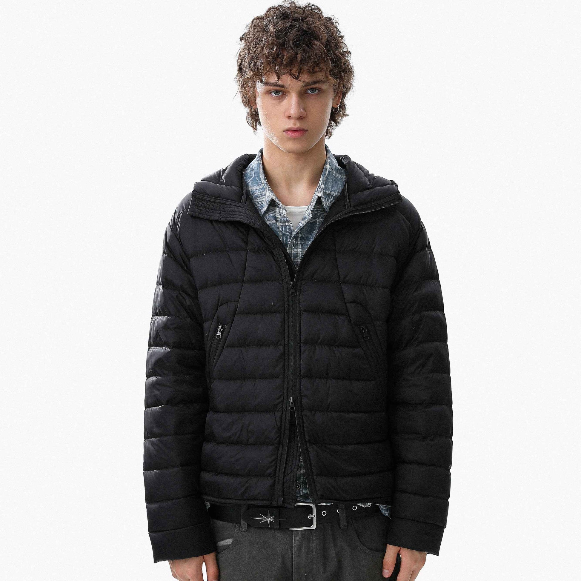Minimal Panel-Lined | Hooded Puffer Jacket