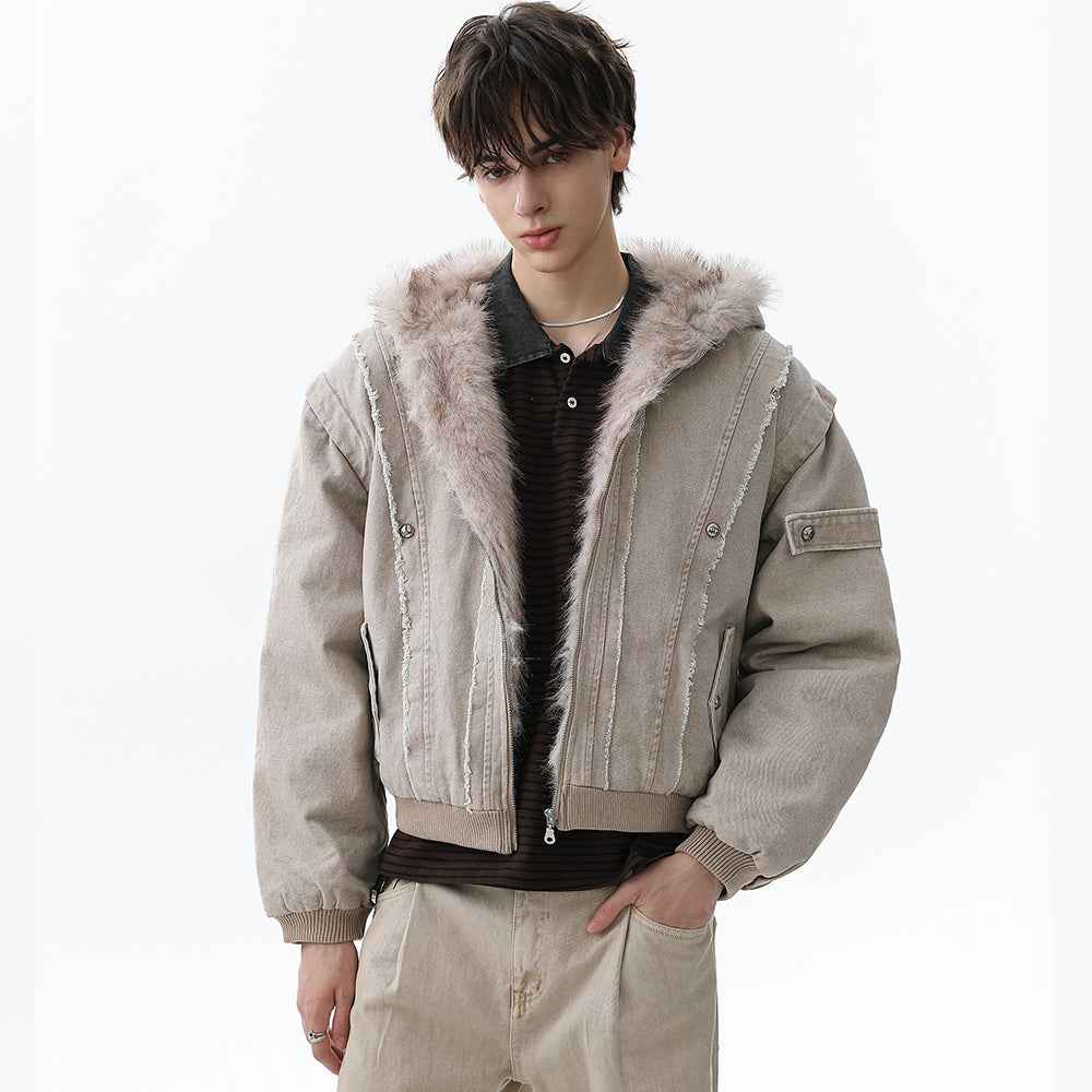 Vintage Distressed | Fur Winter Jacket