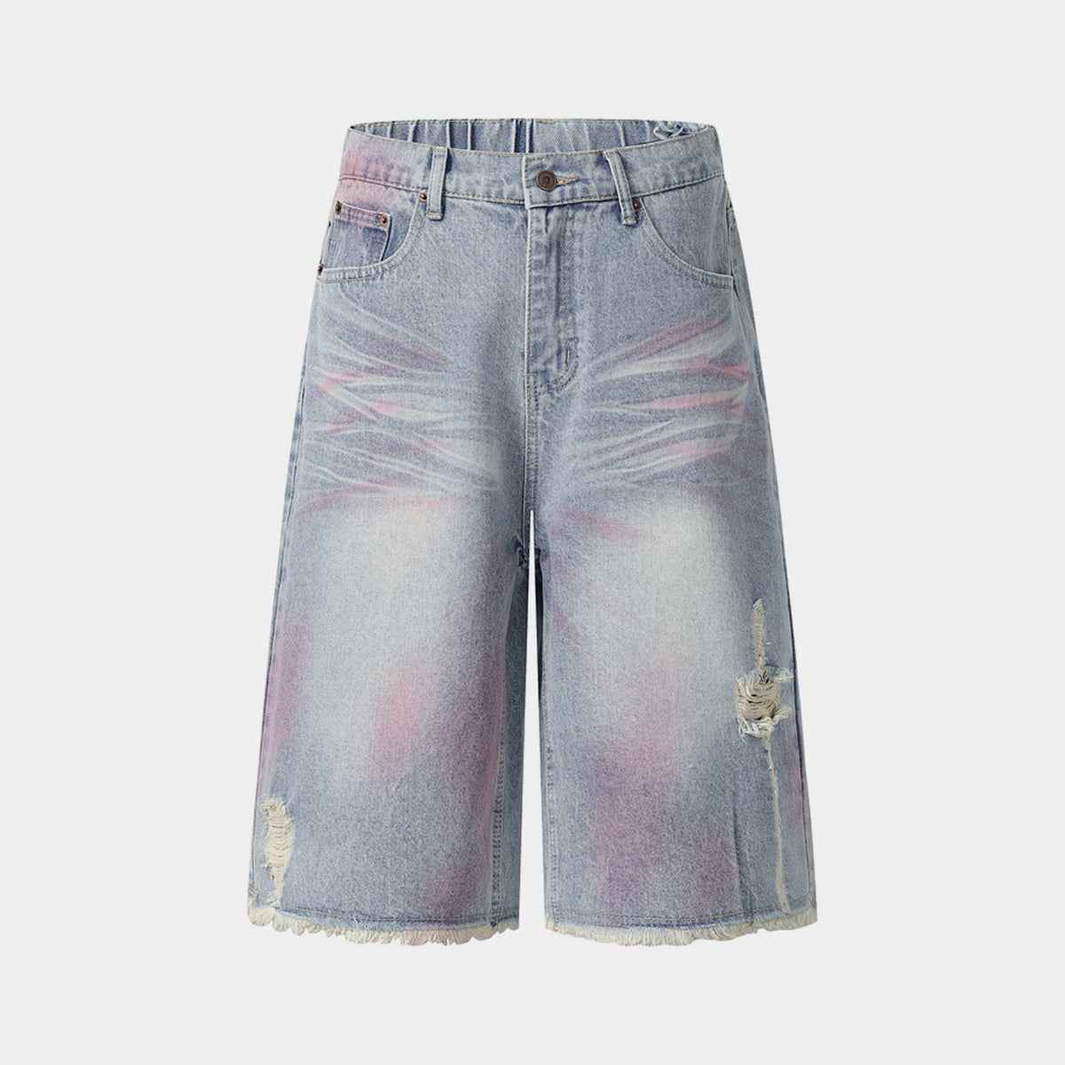 Pink Spray | Washed Denim Shorts