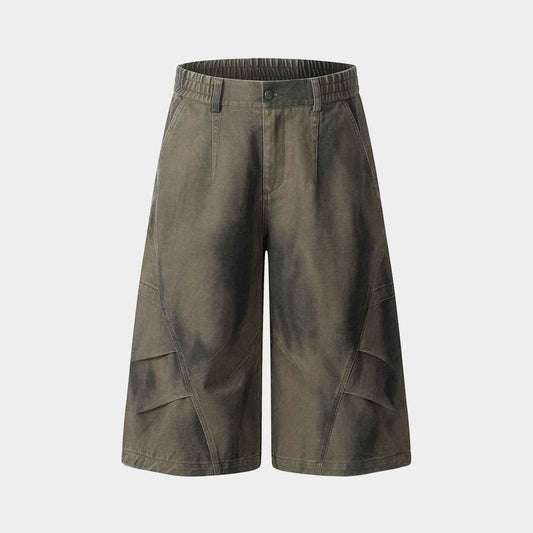 Washed Cargo | Wide-Leg Shorts
