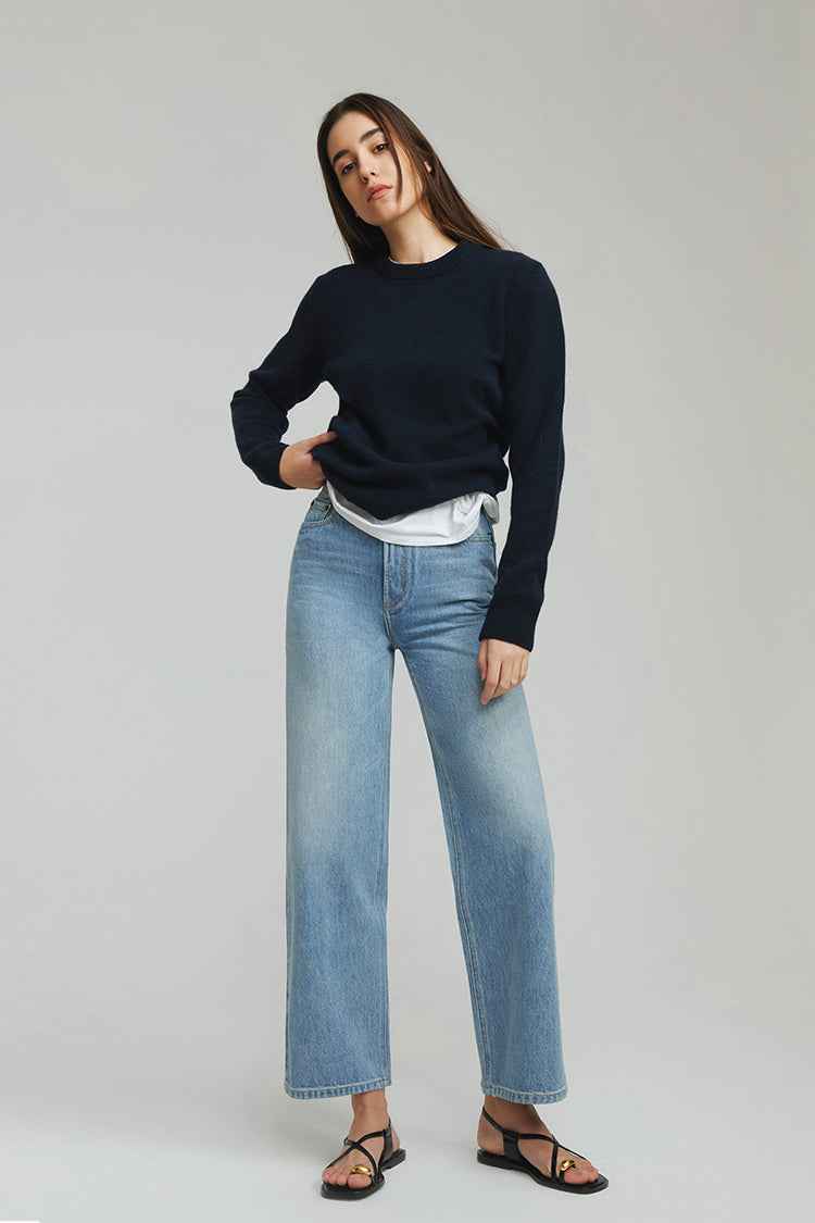 The Cityer Crop Wide Jeans HJ009