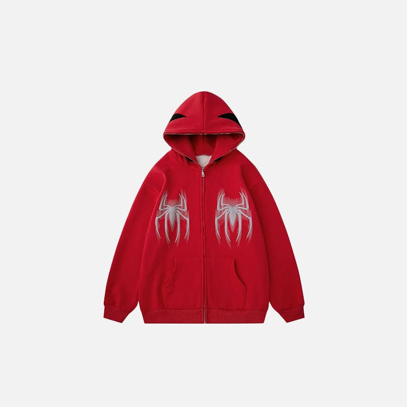 Zip Up Hoodie Gothic Web