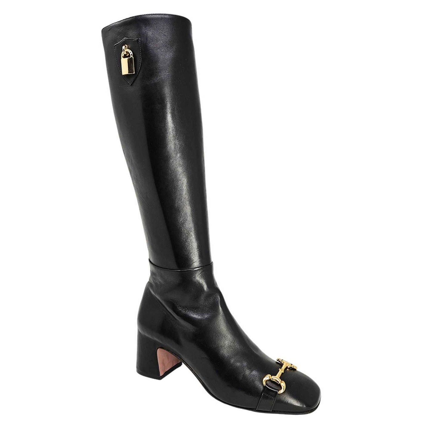 Black Tall Lock Boot
