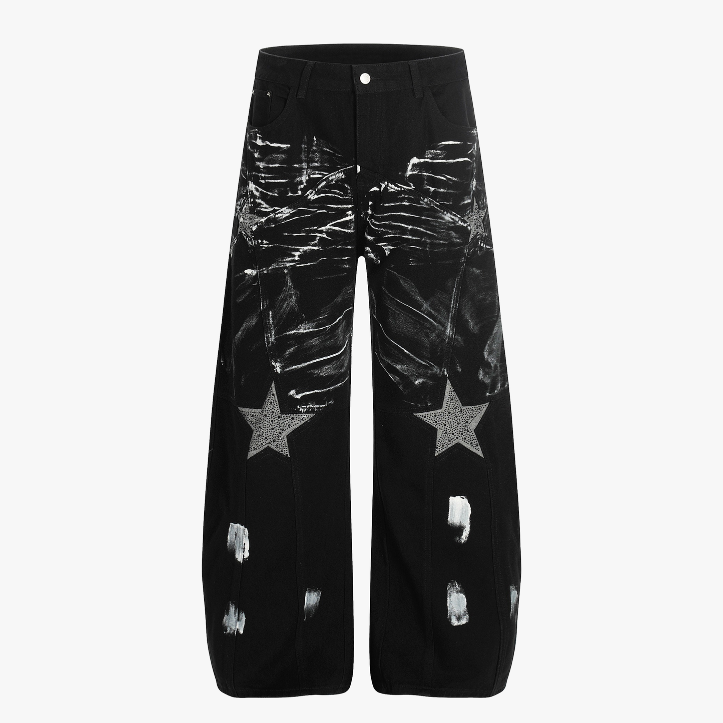 Street Star Painted Barrel Jeans