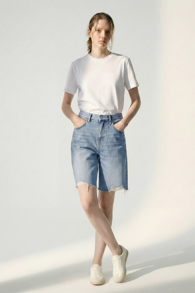 Coastal Breeze 90's Bermuda Shorts HJ807 - JUSTLUXURY
