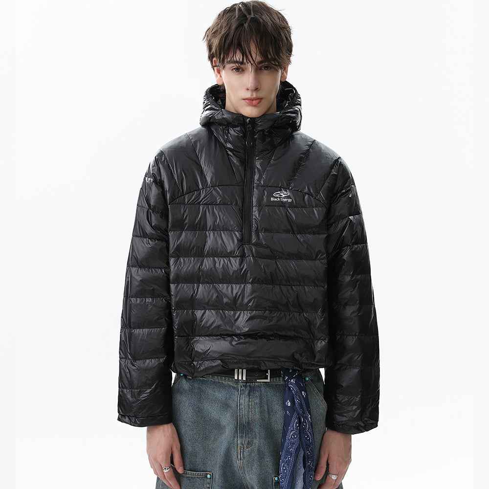 Lightweight Half-Zip | Hooded Puffer Jacket