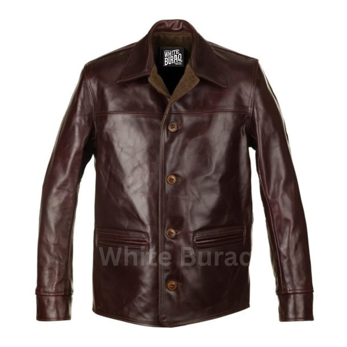 Men's Distressed Brown Horsehide Work Coat