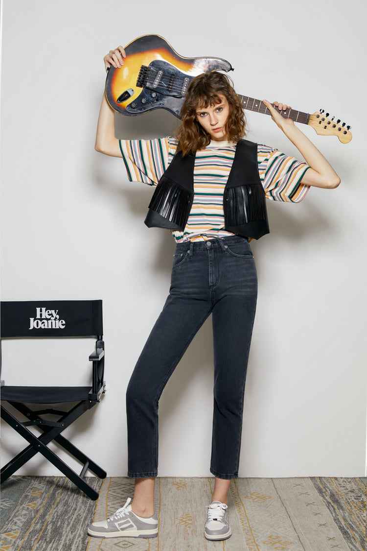 Chelsea High Rise Straight Crop Jeans HJ005 [FINAL SALE]