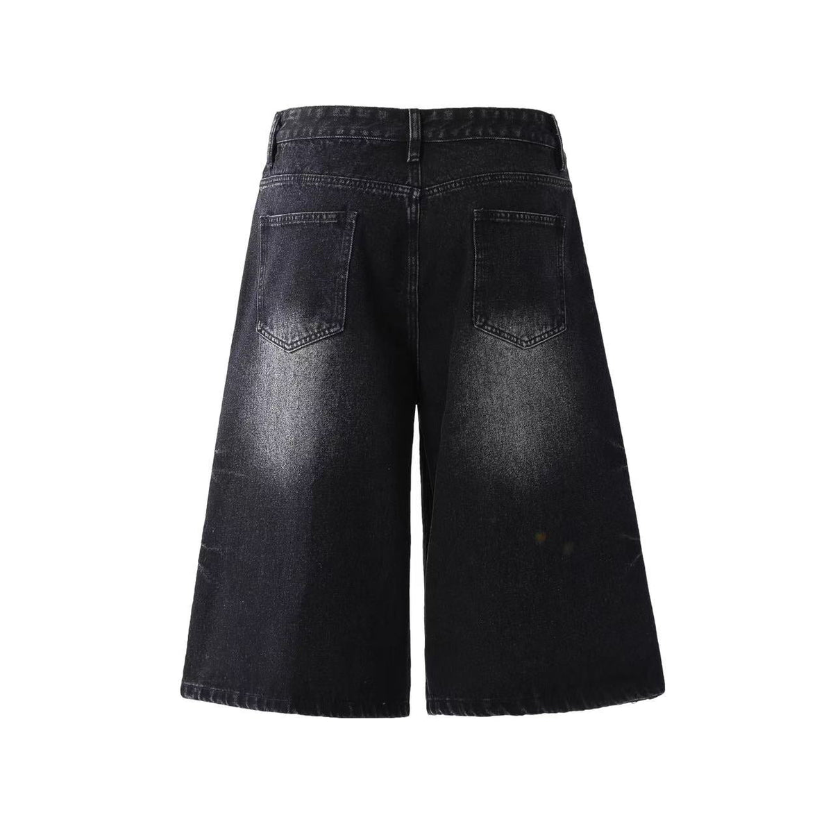 Washed Denim Knee-Length Jorts