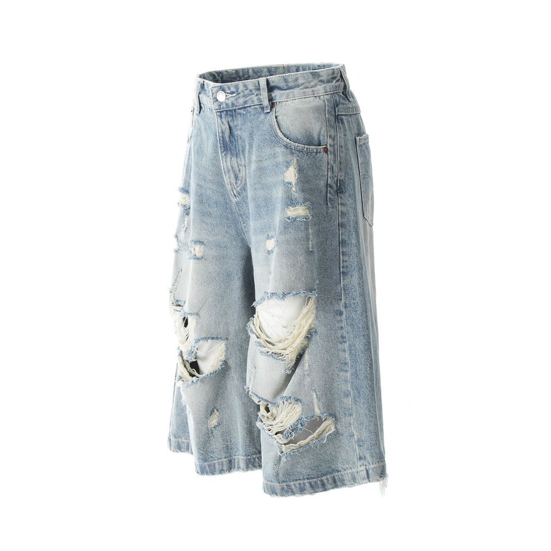 Ravage Ripped Denim Shorts