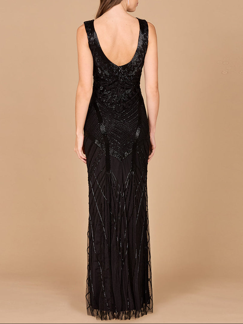 Lara 33552 - Fitted Dress With Tonal Beading - JUSTLUXURY
