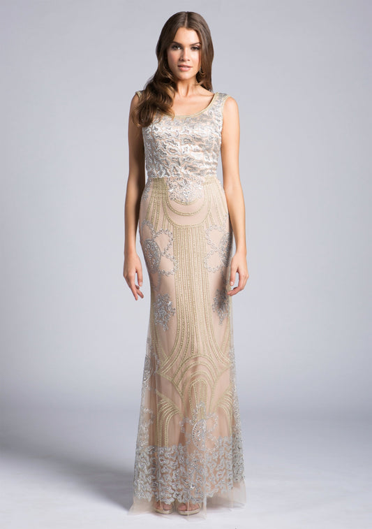 Lara 33622 - Lace Beaded Gown OUTLET - JUSTLUXURY