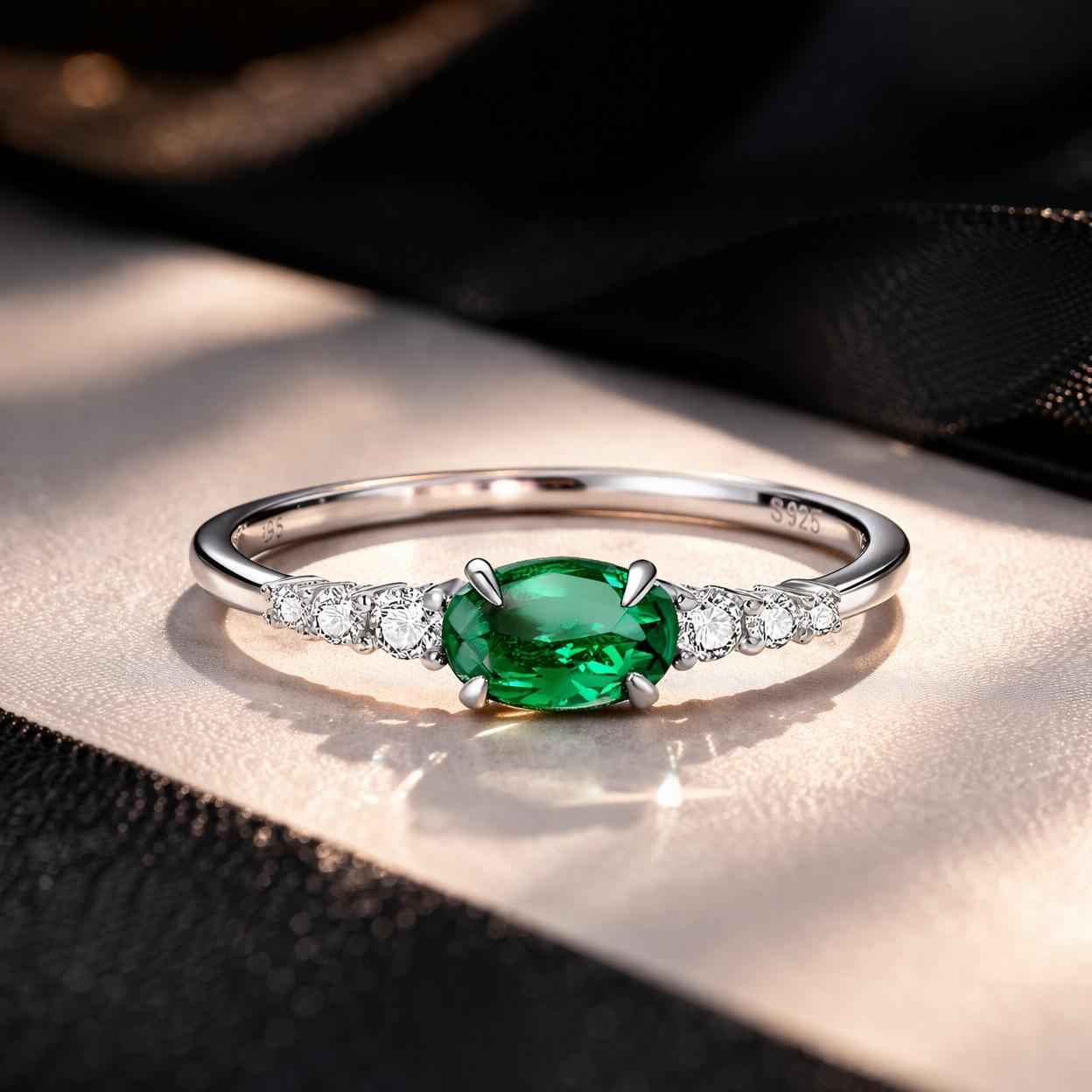 925 Sterling Silver & Platinum Plated 0.1cm CZ Ring for Women - Size 6.0
