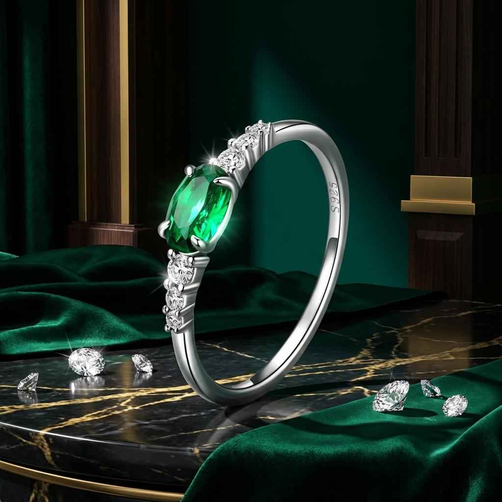 925 Sterling Silver & Platinum Plated 0.1cm CZ Ring for Women - Size 6.0