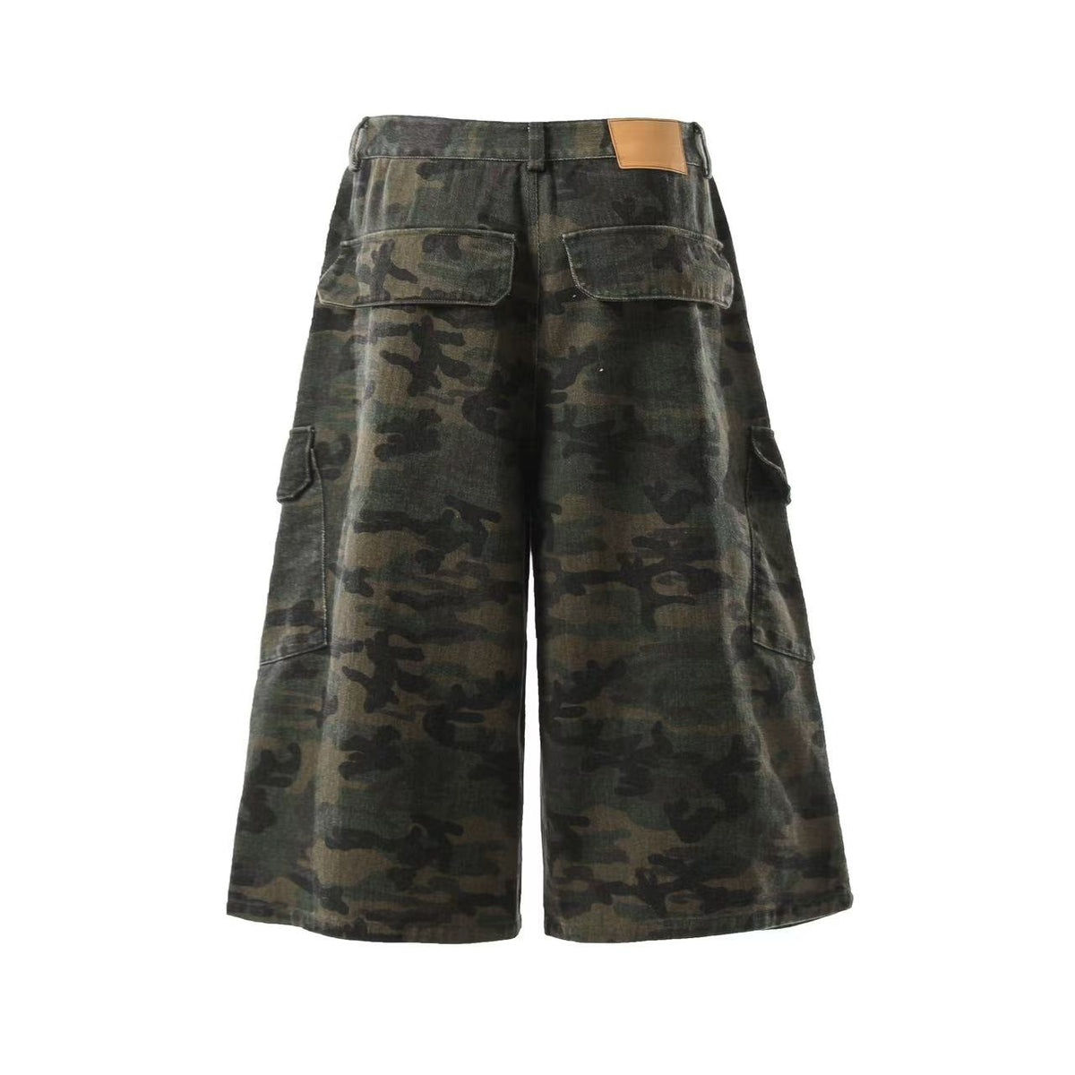 Camo Wide-Leg Knee-Length Jorts
