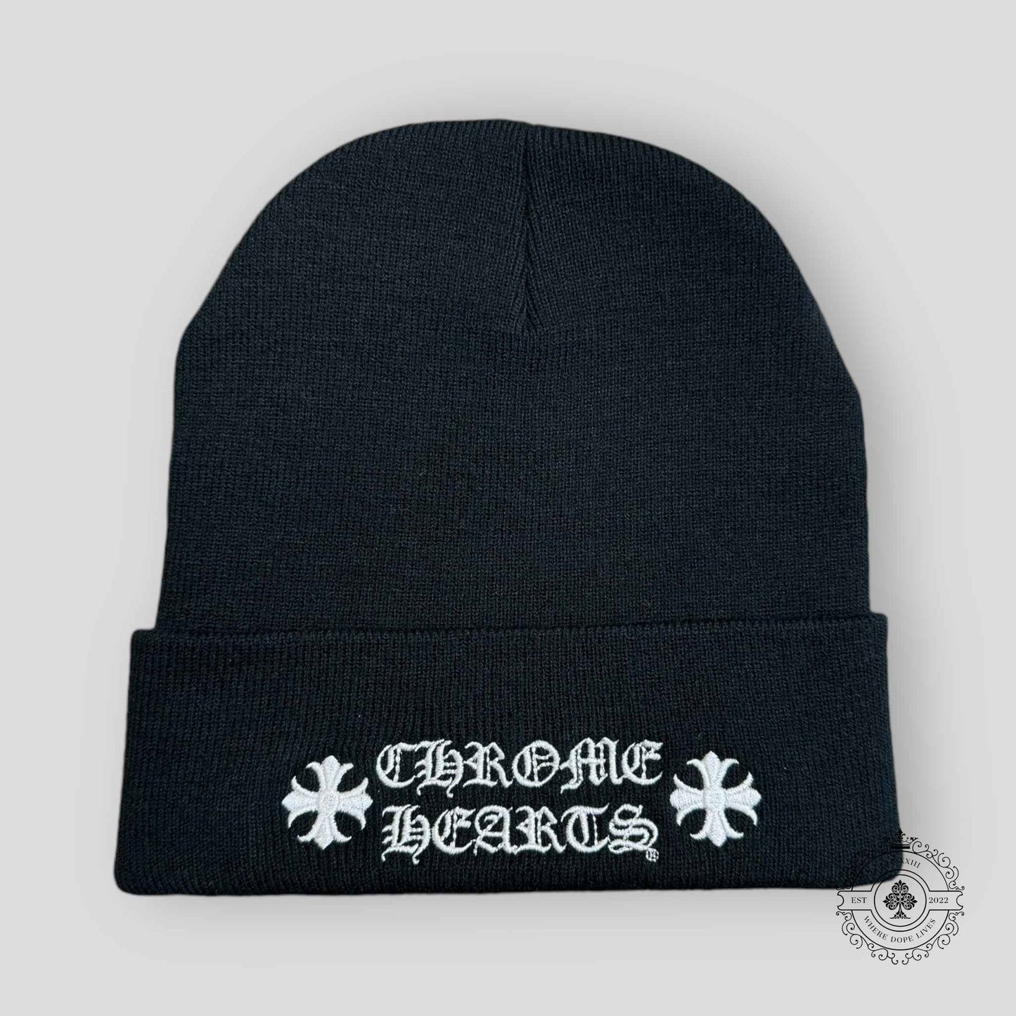 Chrome Hearts Logo Beanie in Black