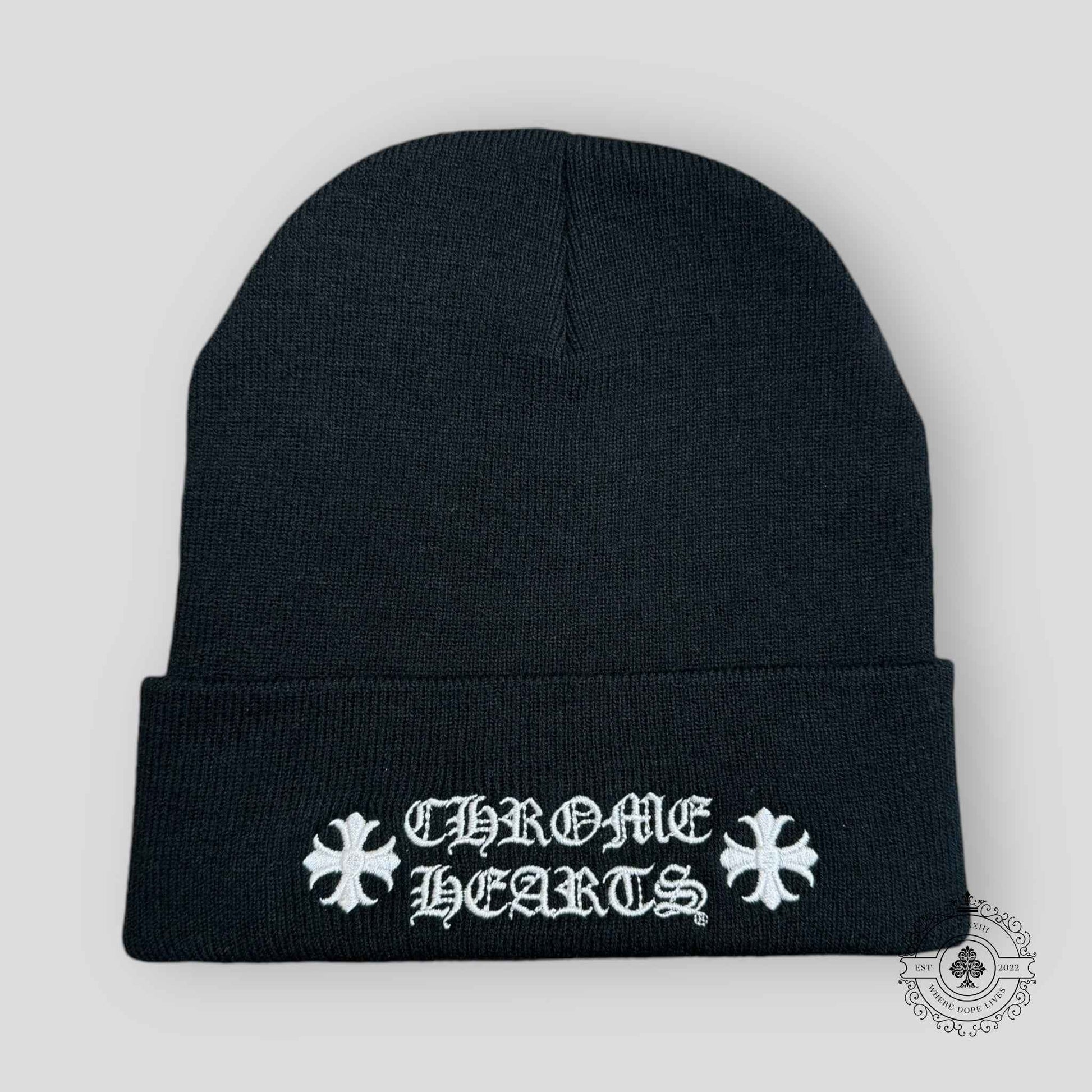 Chrome Hearts Logo Beanie in Black