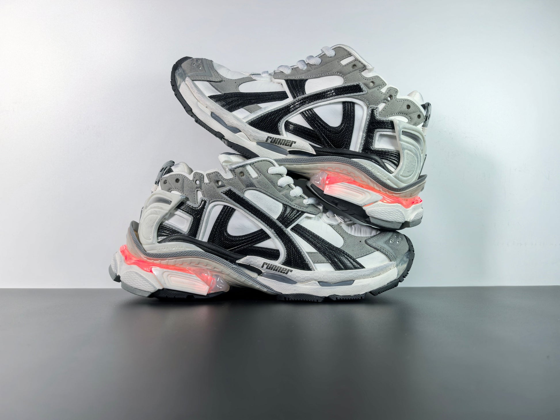 Balenciaga Triple S Sneaker – Triple White Leather & Mesh CUSTOM