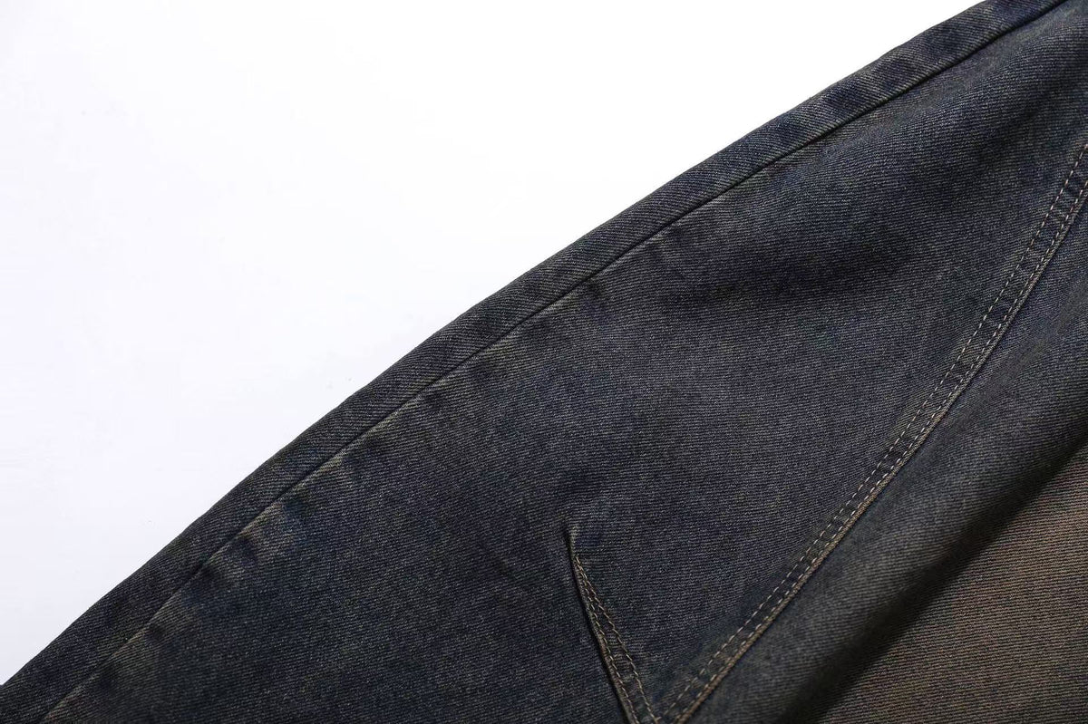 Distressed Wide-Leg Jeans