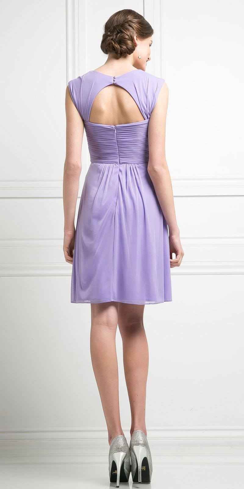 CLEARANCE - Cinderella Divine 3832 Chiffon Sweetheart Neckline Short Dress (Size S)