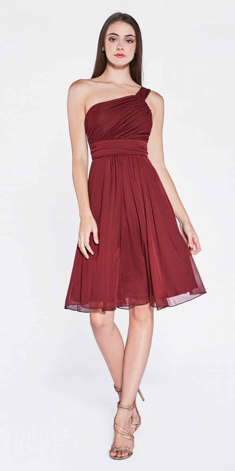 CLEARANCE - Cinderella Divine 3909 One Shoulder Chiffon Dress (Size 2XL)