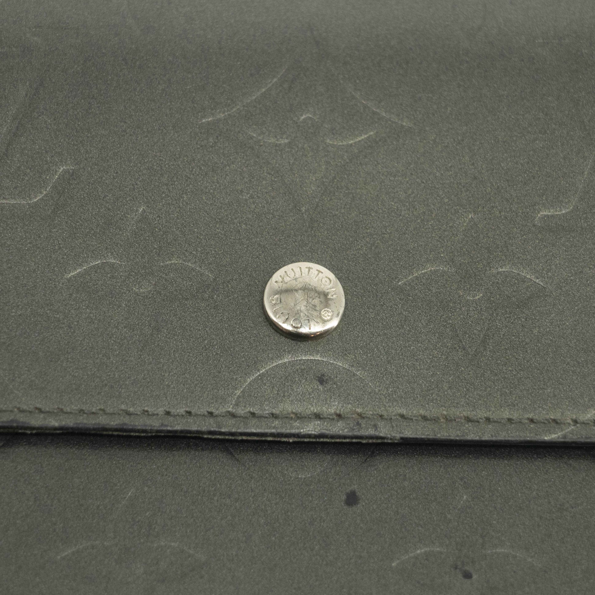 Louis Vuitton Grey Vernis International Long Wallet #3931