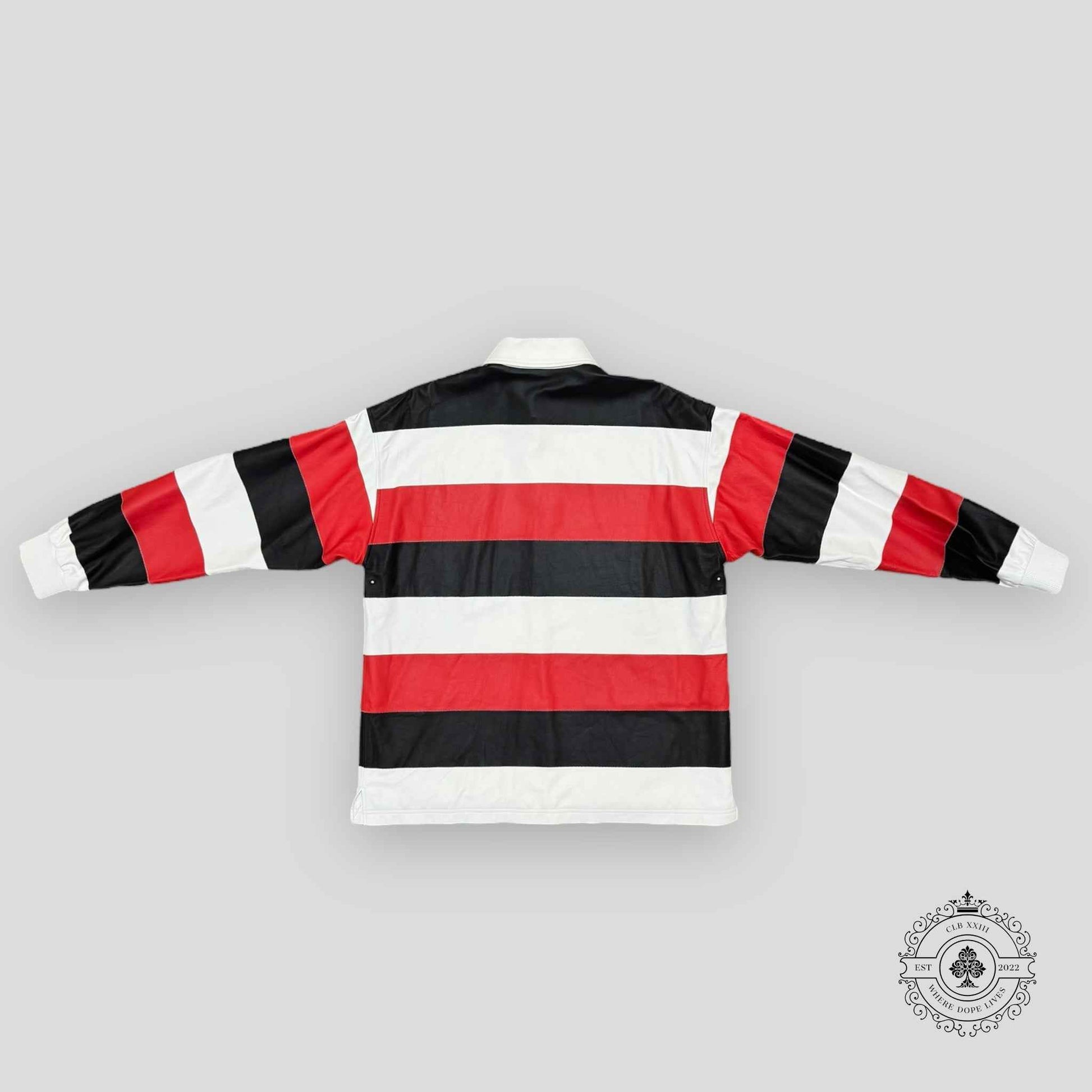 Louis Vuitton Long-Sleeved Leather Intarsia Rugby Polo