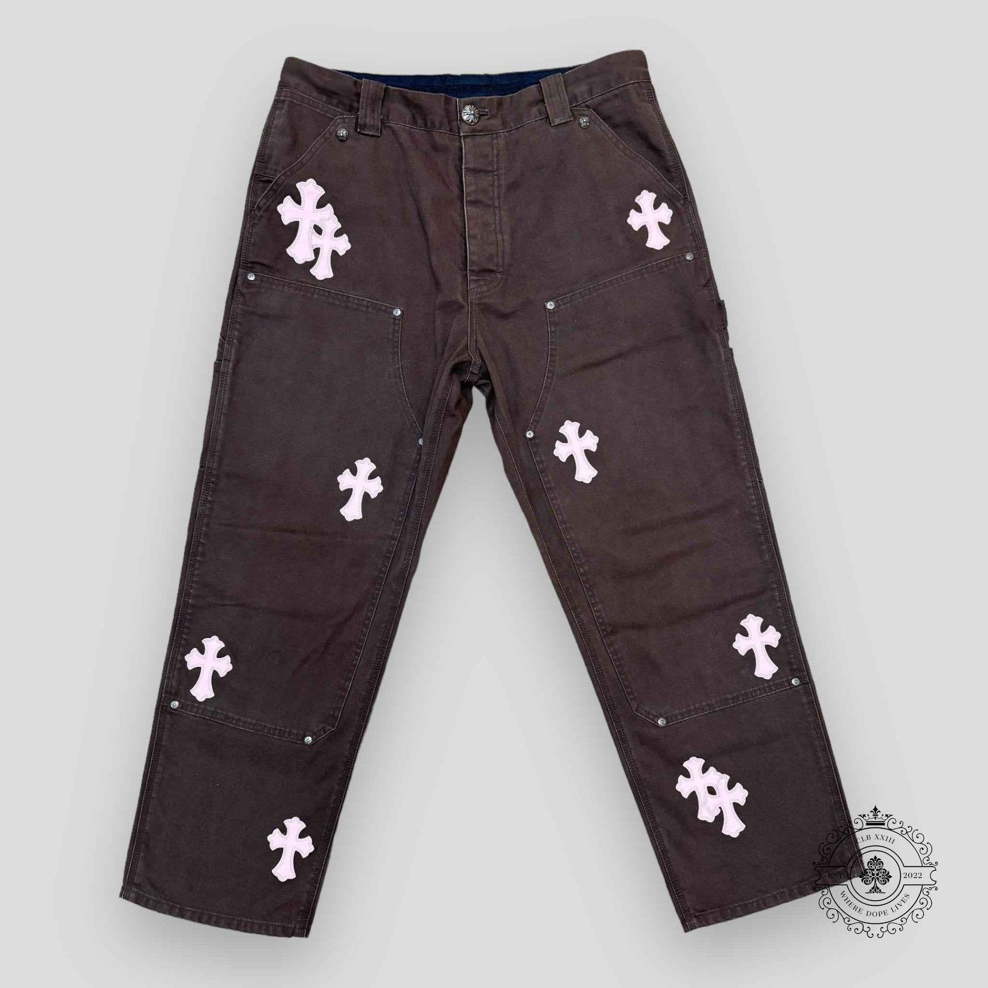 Chrome Hearts Pink Patch Double Knee Carpenter Pants