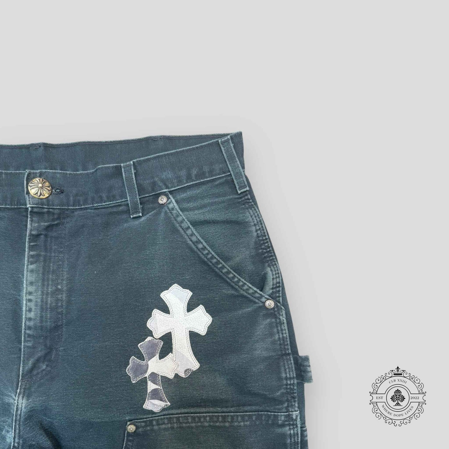 Chrome Hearts Sex Records Patch Double Knee Carpenter Pants