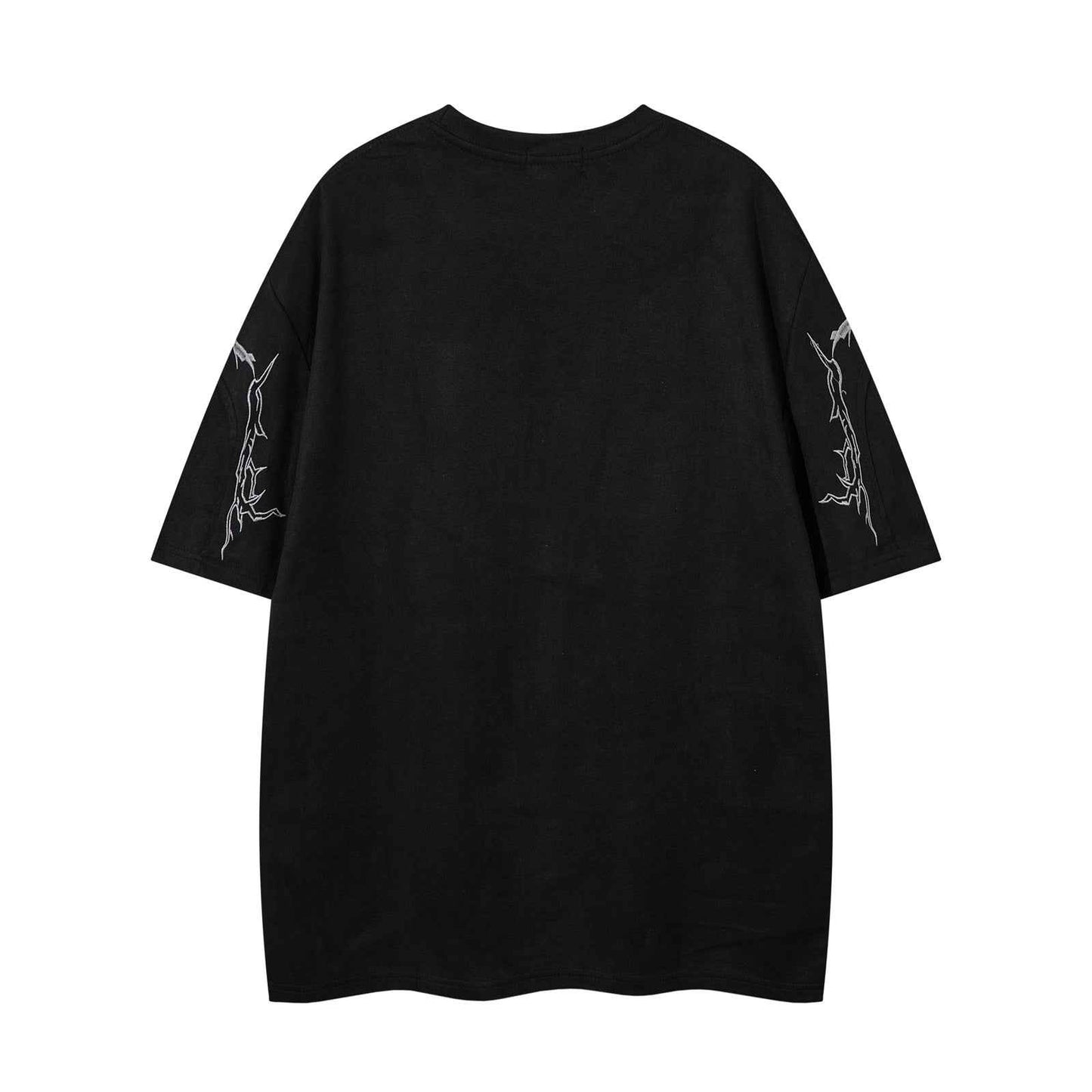 Thorn Embroidery Suede T-Shirt