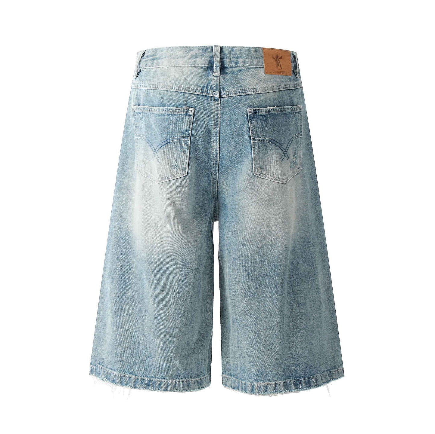 Ripped Washed | Wide-Leg Shorts