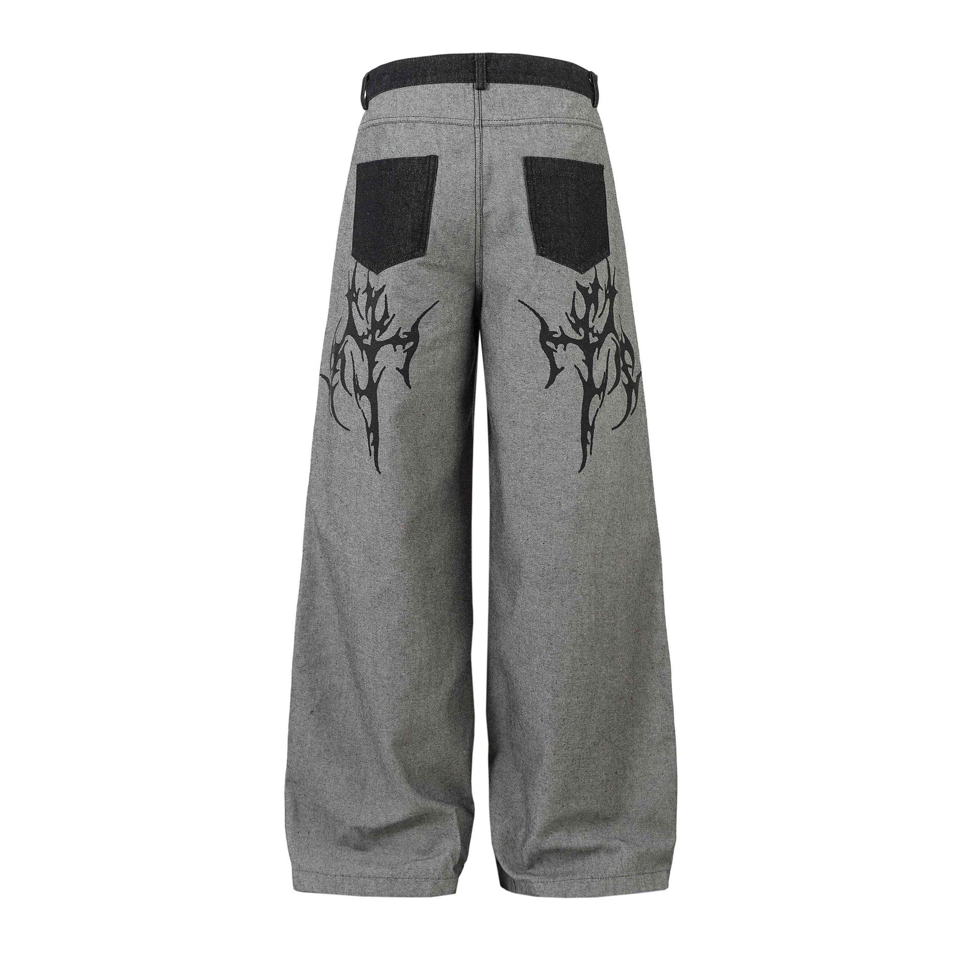 Tribal Flame Print | Baggy Jeans