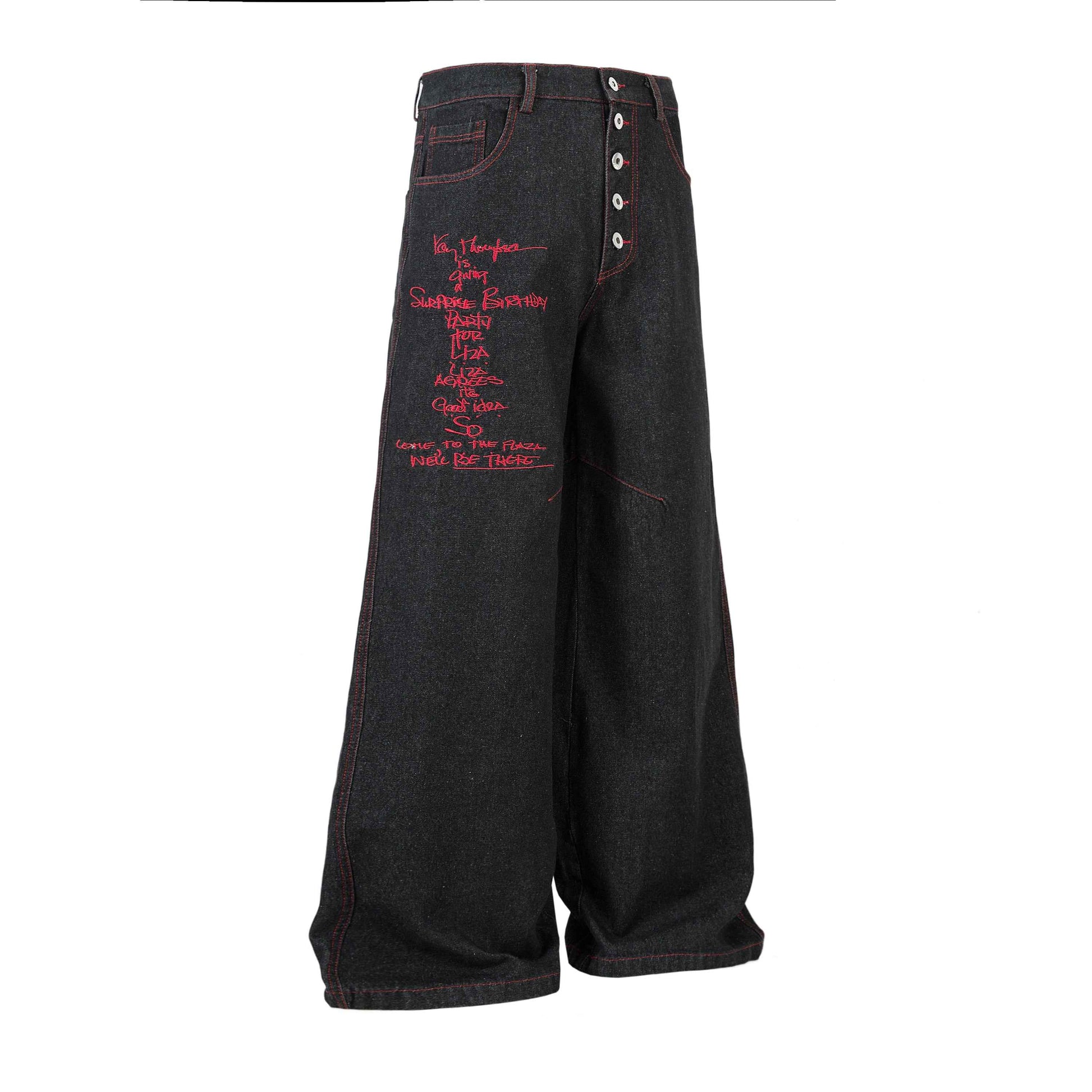 Iron Cross Embroidered | Baggy Jeans
